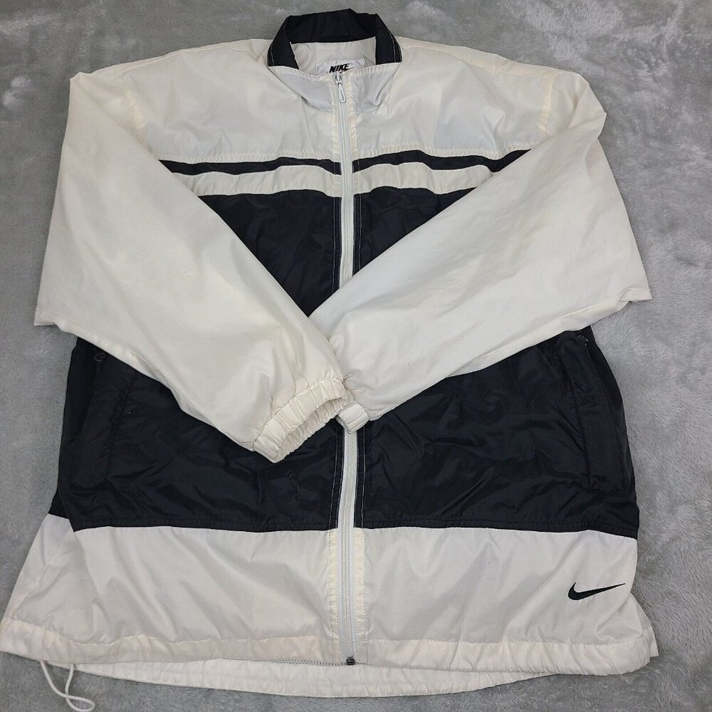 Vtg 90's Nike Nylon Jacket Jogger Windbreaker Mens Large Tennis Running Track